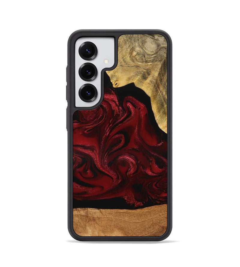 Galaxy S25 Wood Phone Case - Omer (Red, 776632)