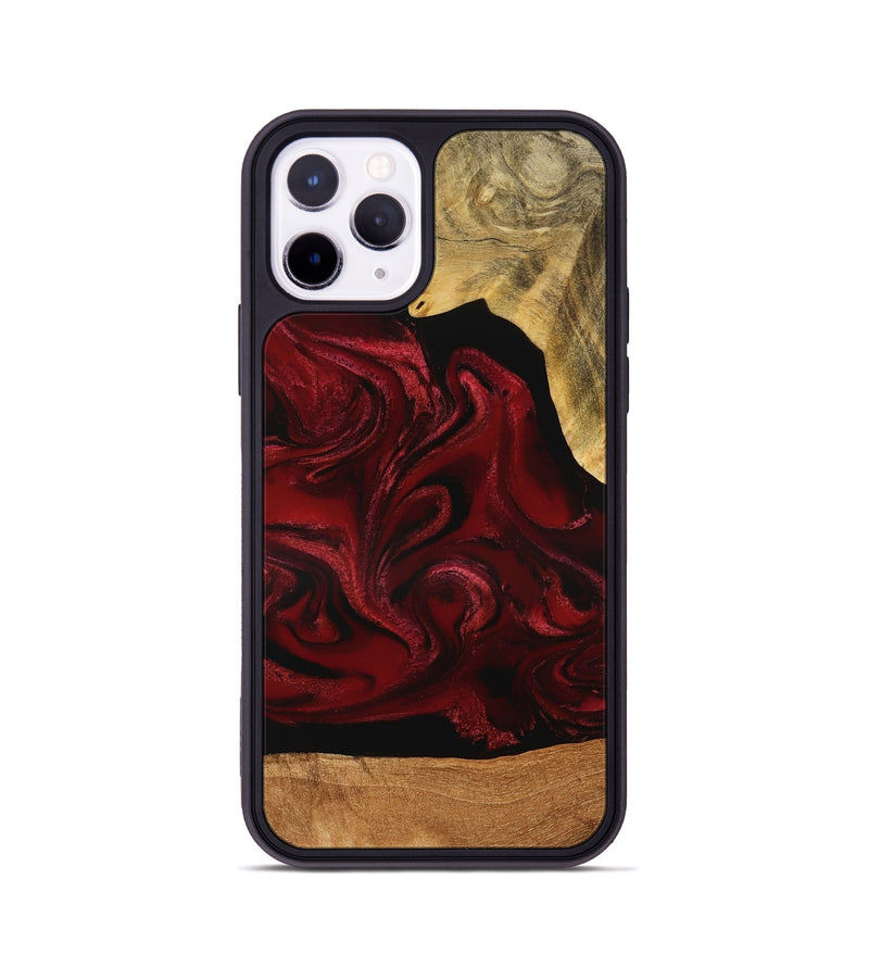 iPhone 11 Pro Wood Phone Case - Omer (Red, 776632)