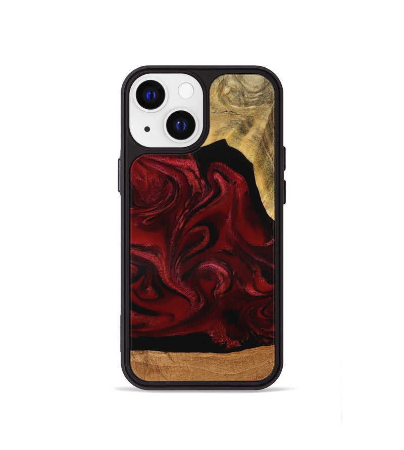 iPhone 13 mini Wood Phone Case - Omer (Red, 776632)
