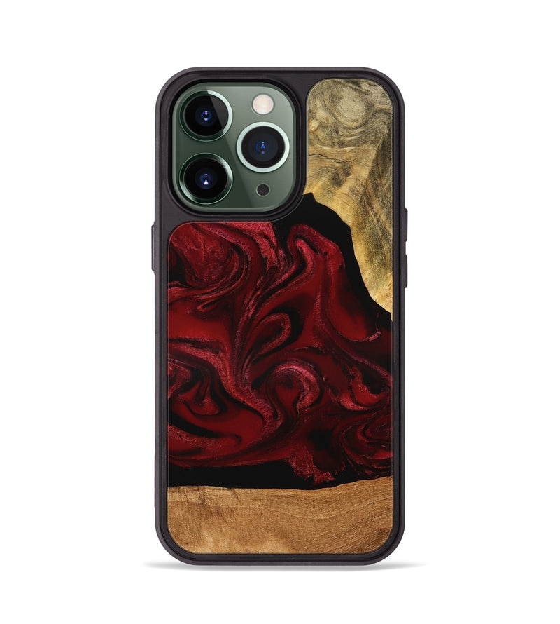 iPhone 13 Pro Wood Phone Case - Omer (Red, 776632)