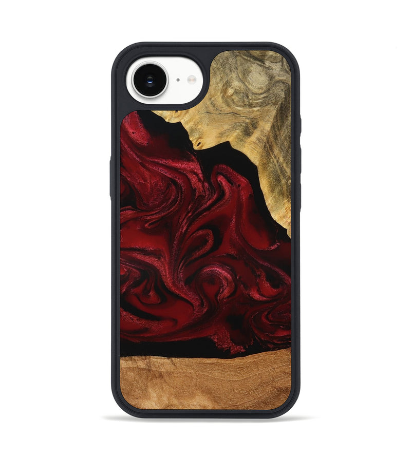 iPhone 16e Wood Phone Case - Omer (Red, 776632)