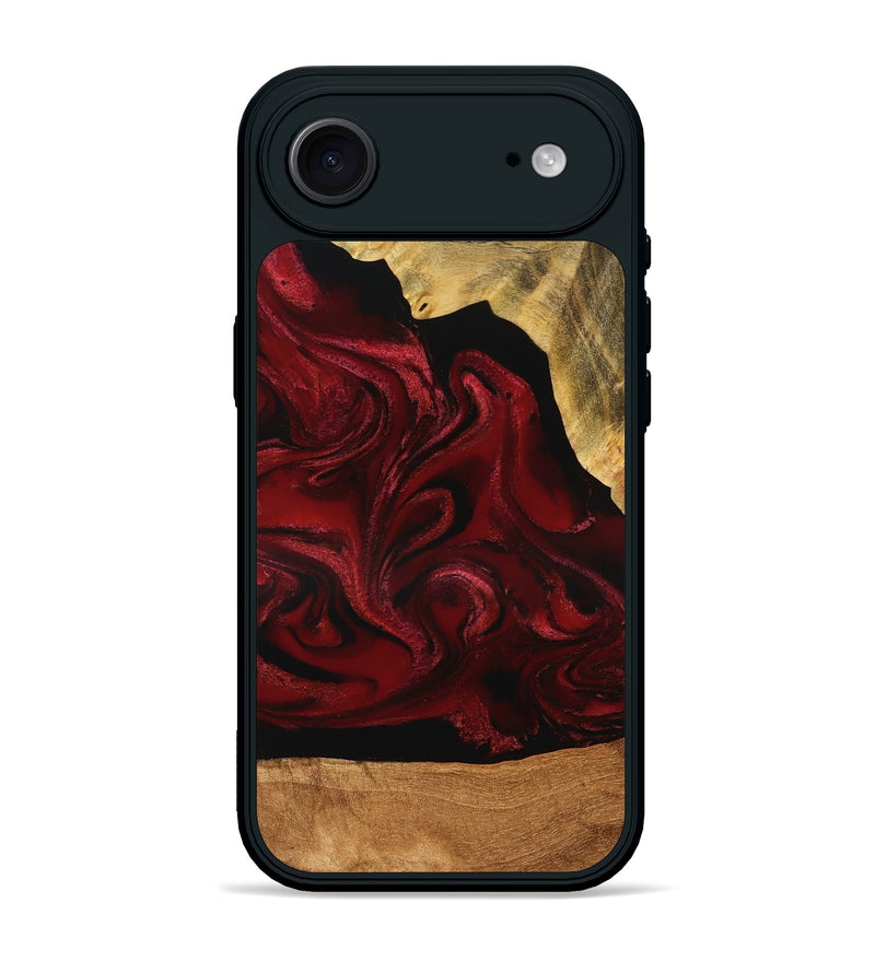 iPhone 17 Air Wood Phone Case - Omer (Red, 776632)