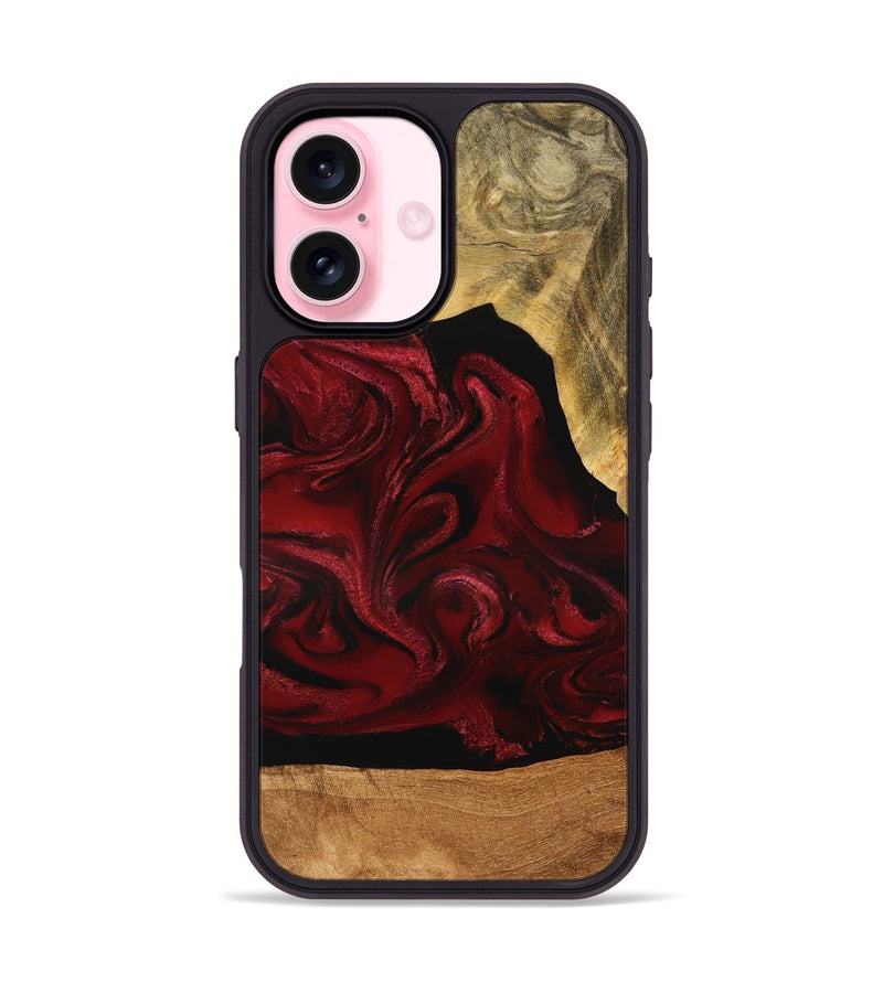 iPhone 17 Wood Phone Case - Omer (Red, 776632)
