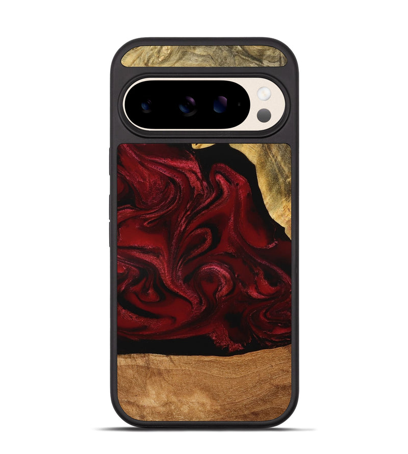 Pixel 10 Wood Phone Case - Omer (Red, 776632)