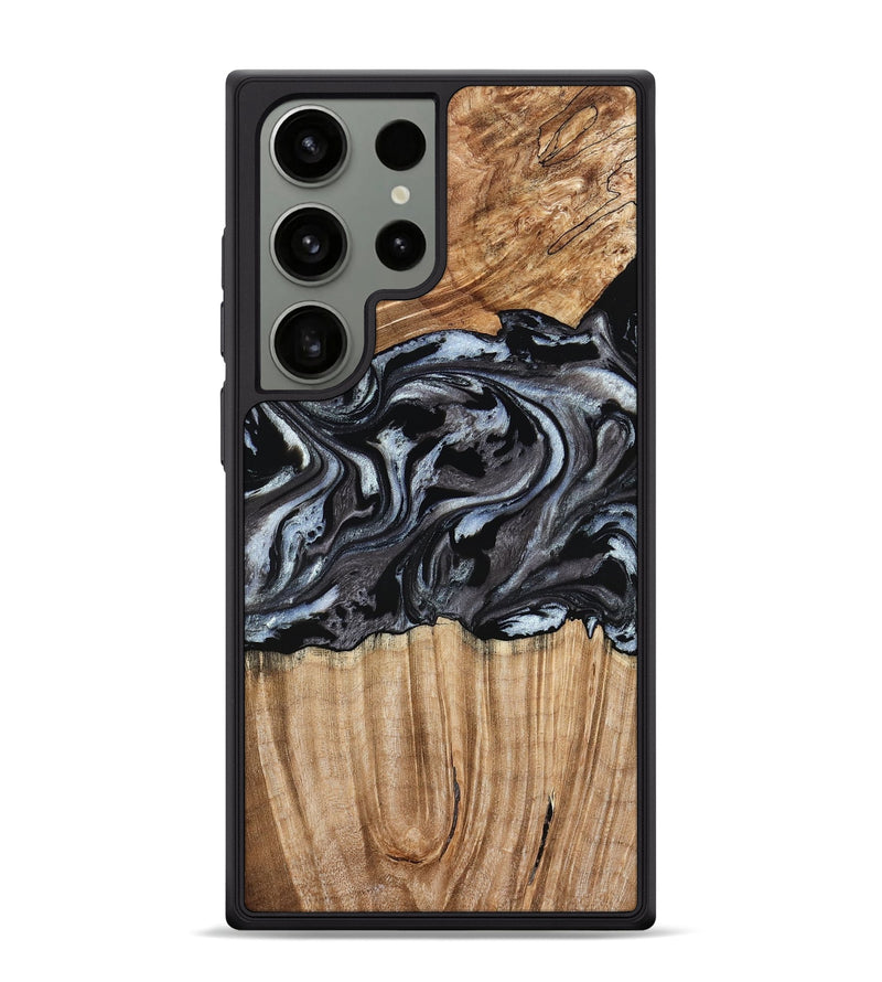 Galaxy S24 Ultra Wood Phone Case - Luz (Black & White, 776633)