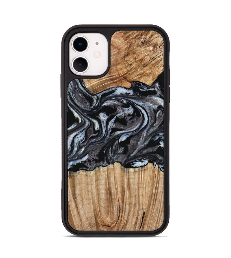 iPhone 11 Wood Phone Case - Luz (Black & White, 776633)