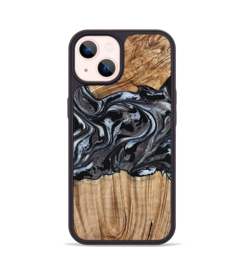 iPhone 14 Wood Phone Case - Luz (Black & White, 776633)