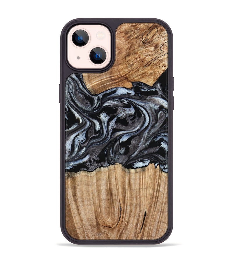 iPhone 14 Plus Wood Phone Case - Luz (Black & White, 776633)