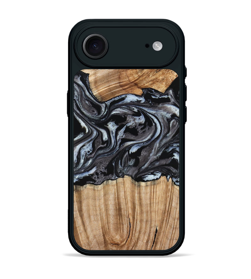 iPhone 17 Air Wood Phone Case - Luz (Black & White, 776633)