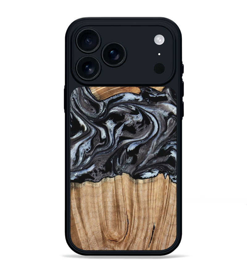 iPhone 17 Pro Max Wood Phone Case - Luz (Black & White, 776633)