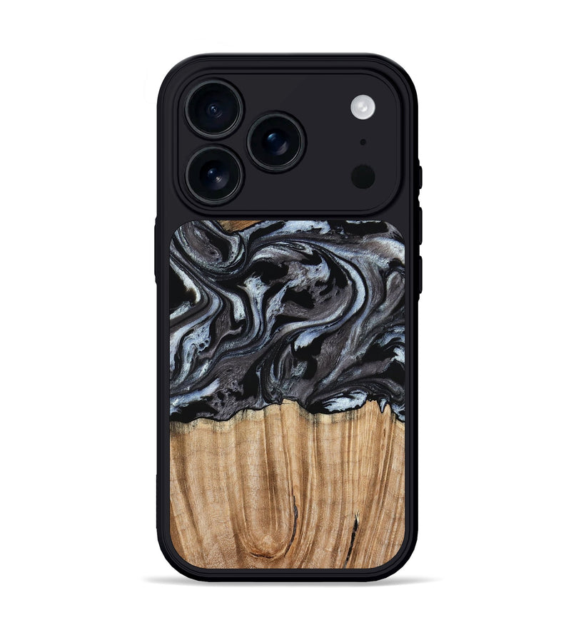 iPhone 17 Pro Wood Phone Case - Luz (Black & White, 776633)