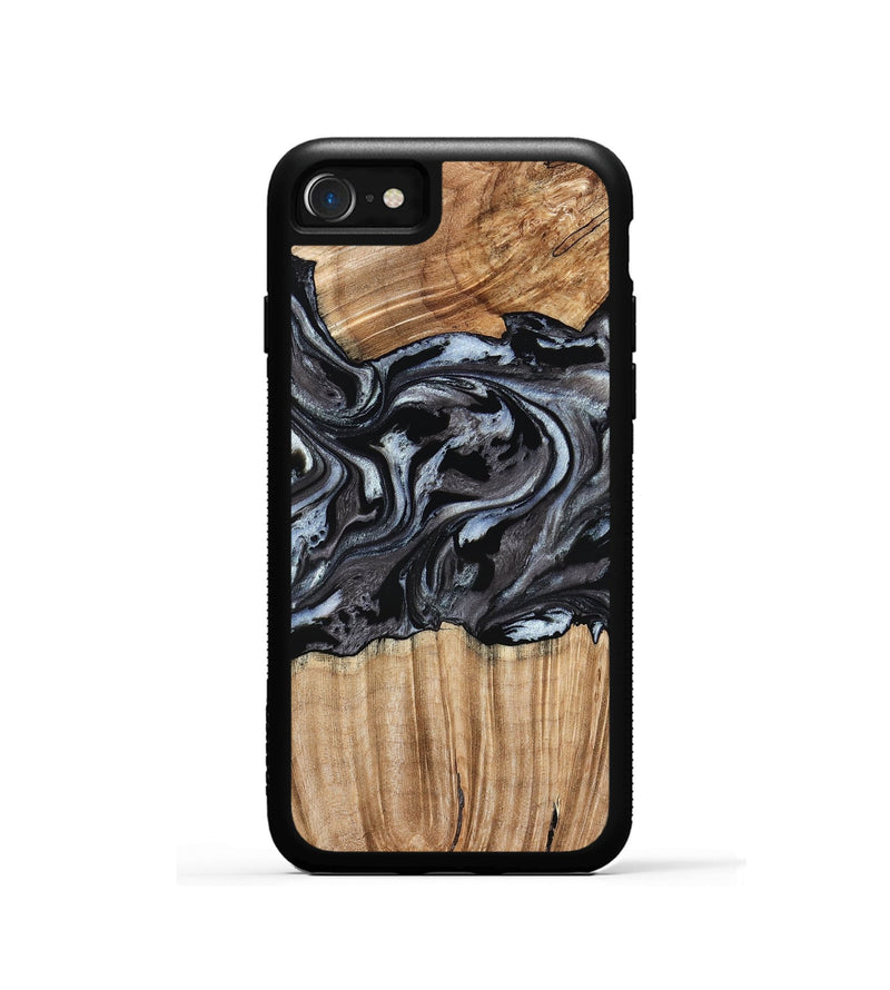 iPhone SE Wood Phone Case - Luz (Black & White, 776633)