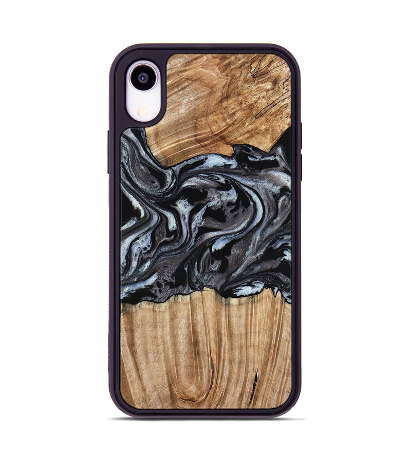 iPhone Xr Wood Phone Case - Luz (Black & White, 776633)