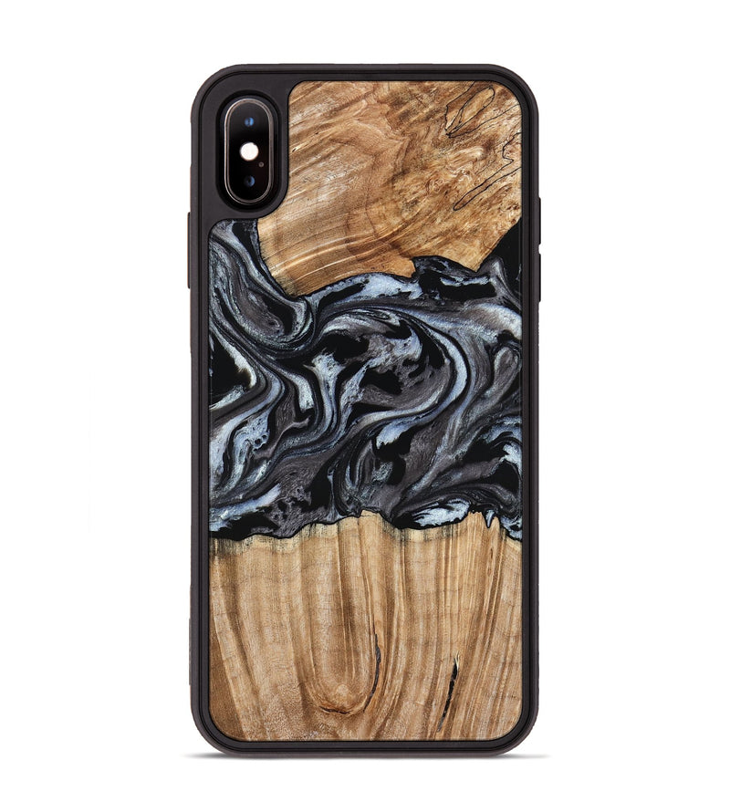 iPhone Xs Max Wood Phone Case - Luz (Black & White, 776633)