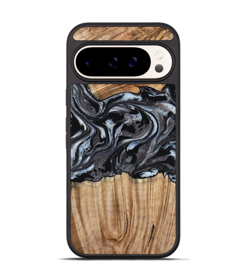 Pixel 9 Wood Phone Case - Luz (Black & White, 776633)