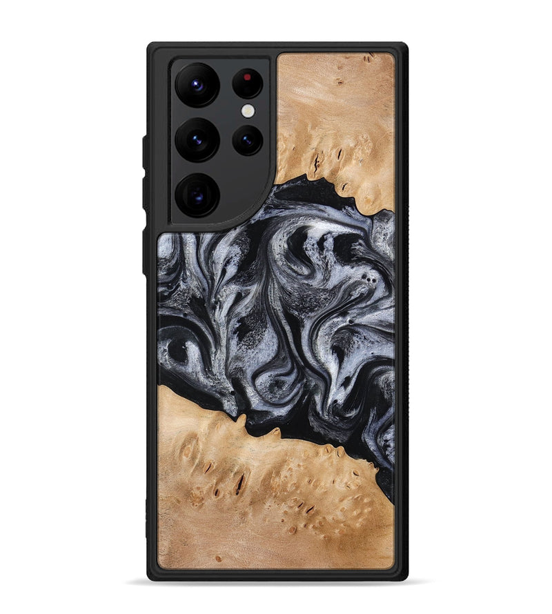 Galaxy S22 Ultra Wood Phone Case - Tyrell (Black & White, 776640)