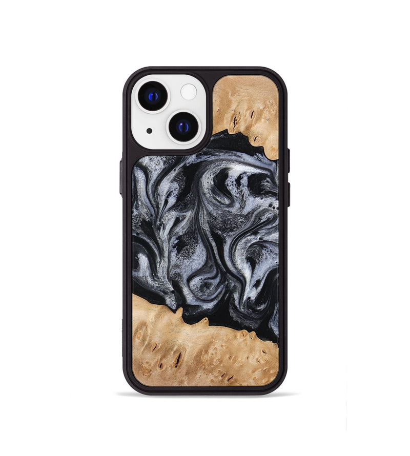 iPhone 13 mini Wood Phone Case - Tyrell (Black & White, 776640)
