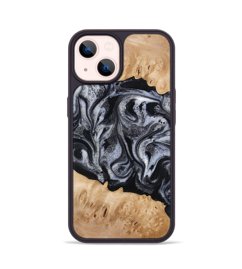 iPhone 14 Wood Phone Case - Tyrell (Black & White, 776640)