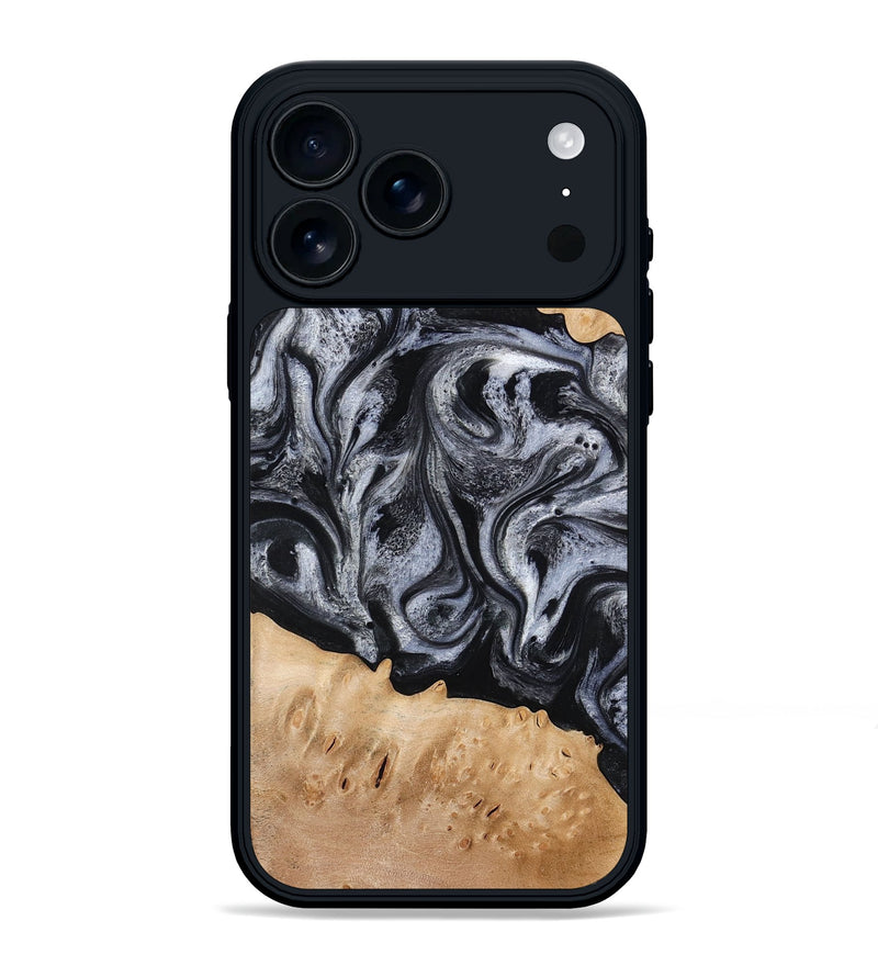 iPhone 17 Pro Max Wood Phone Case - Tyrell (Black & White, 776640)