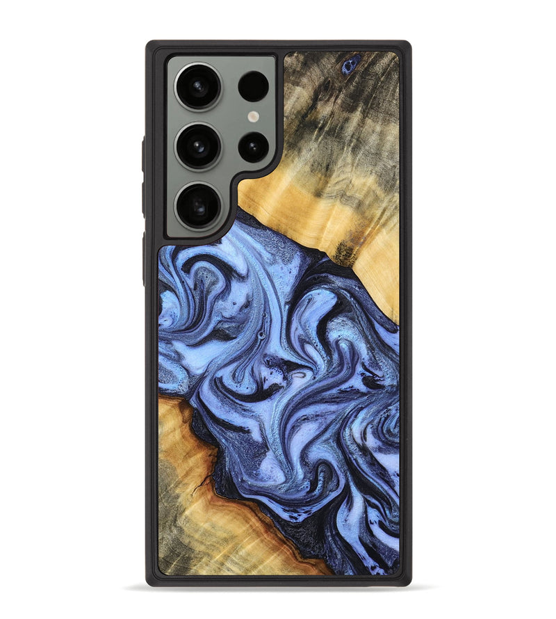 Galaxy S23 Ultra Wood Phone Case - Itzel (Blue, 776680)
