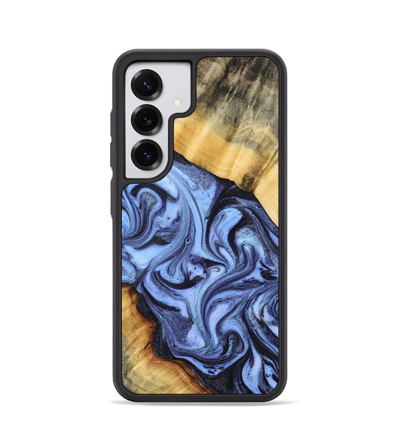 Galaxy S25 Wood Phone Case - Itzel (Blue, 776680)
