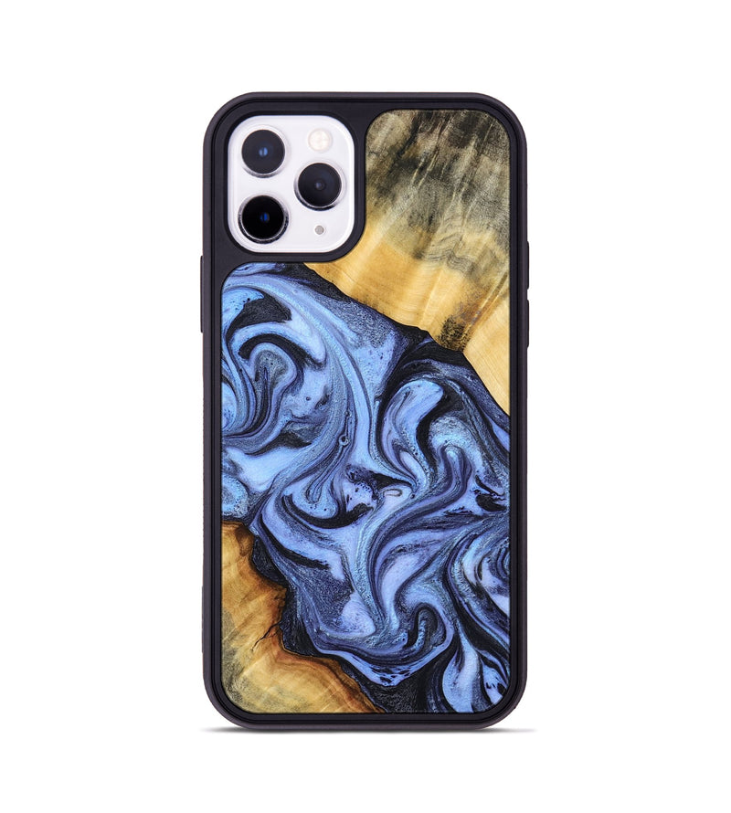 iPhone 11 Pro Wood Phone Case - Itzel (Blue, 776680)