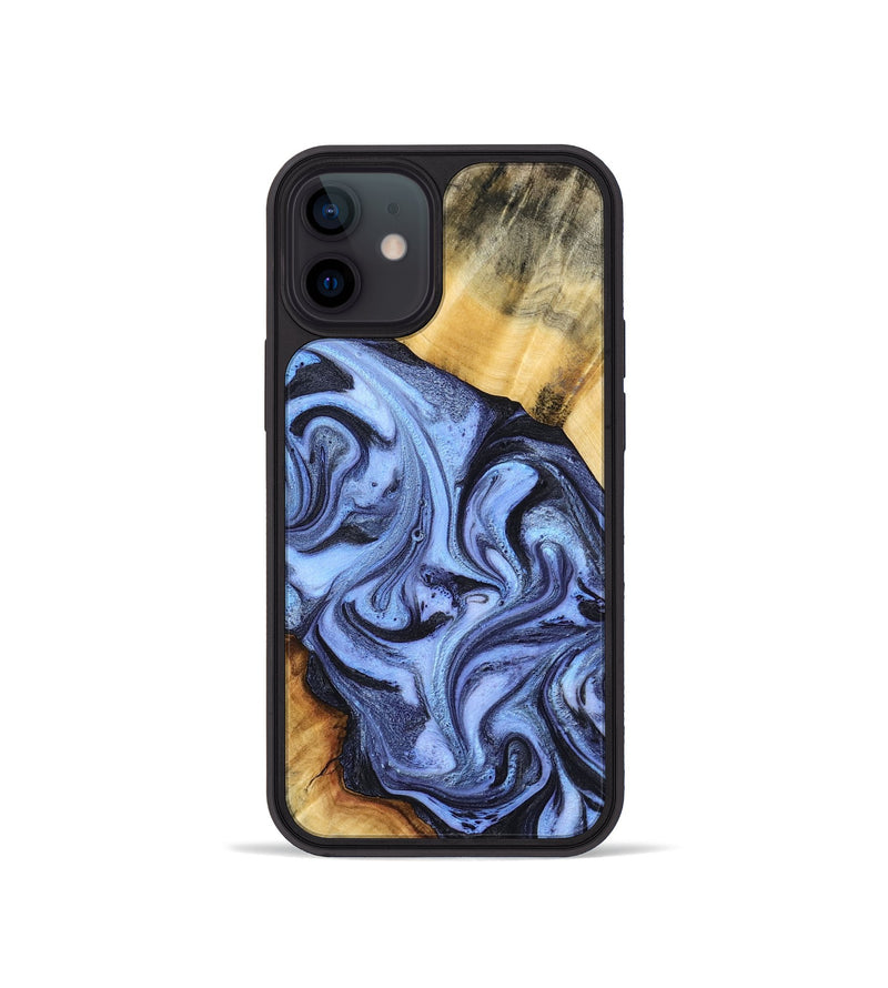 iPhone 12 mini Wood Phone Case - Itzel (Blue, 776680)