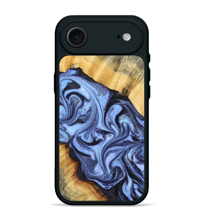 iPhone 17 Air Wood Phone Case - Itzel (Blue, 776680)