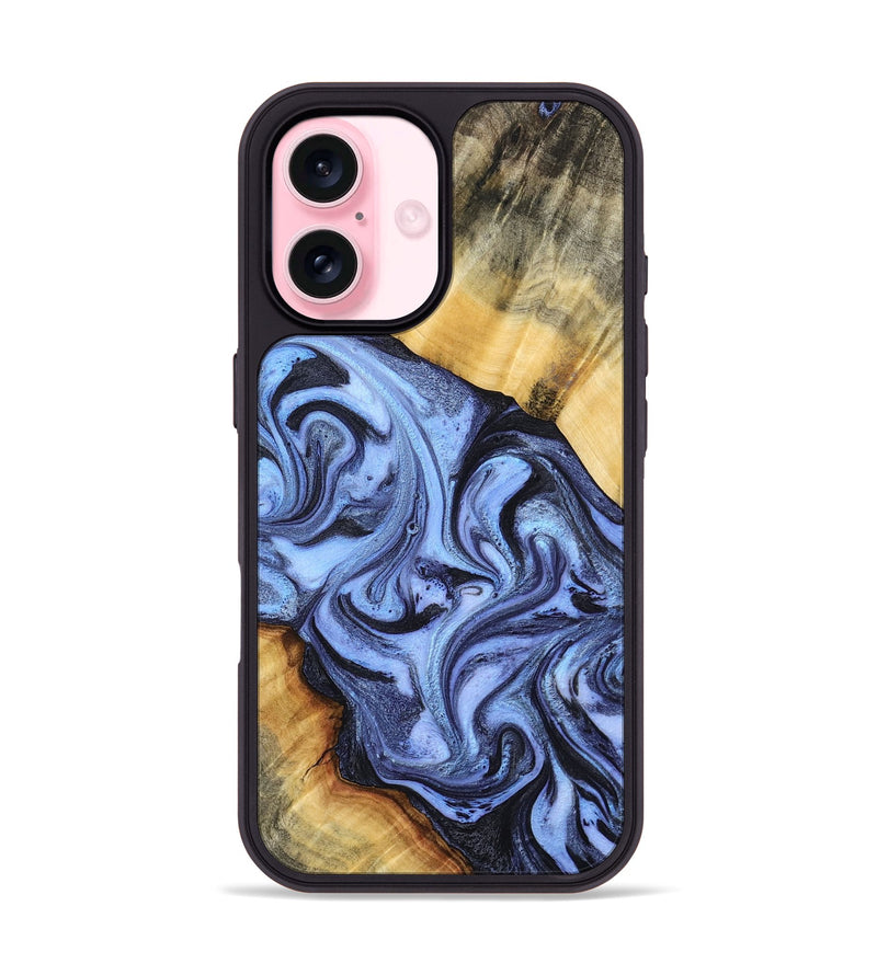 iPhone 17 Wood Phone Case - Itzel (Blue, 776680)