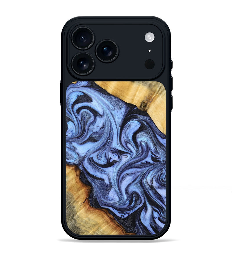 iPhone 17 Pro Max Wood Phone Case - Itzel (Blue, 776680)
