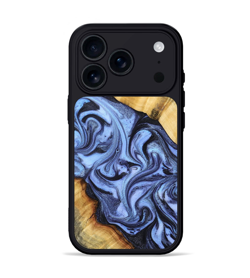 iPhone 17 Pro Wood Phone Case - Itzel (Blue, 776680)
