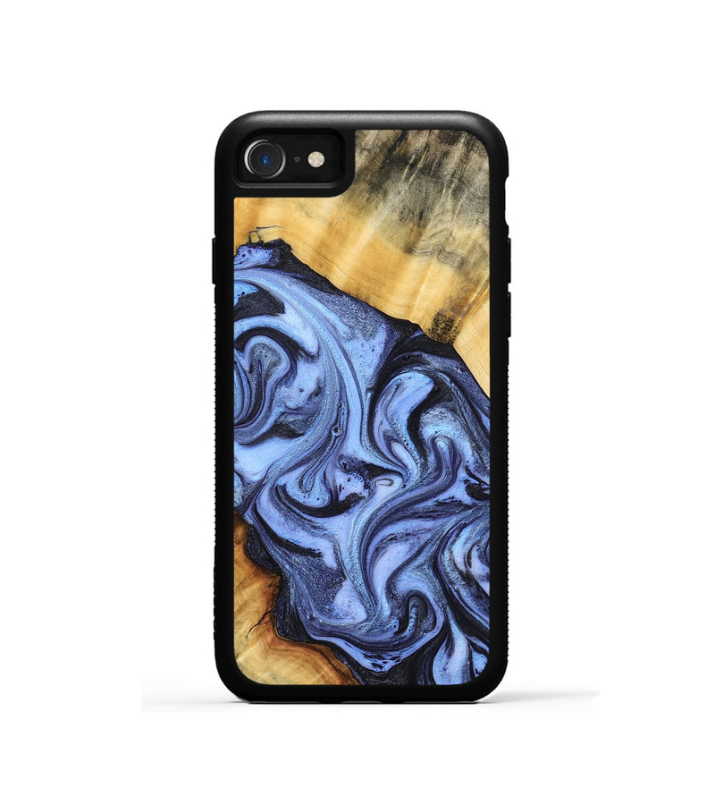 iPhone SE Wood Phone Case - Itzel (Blue, 776680)