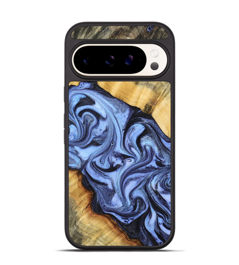 Pixel 9 Pro Wood Phone Case - Itzel (Blue, 776680)