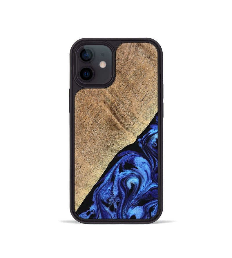 iPhone 12 mini Wood Phone Case - Jaylan (Blue, 776684)
