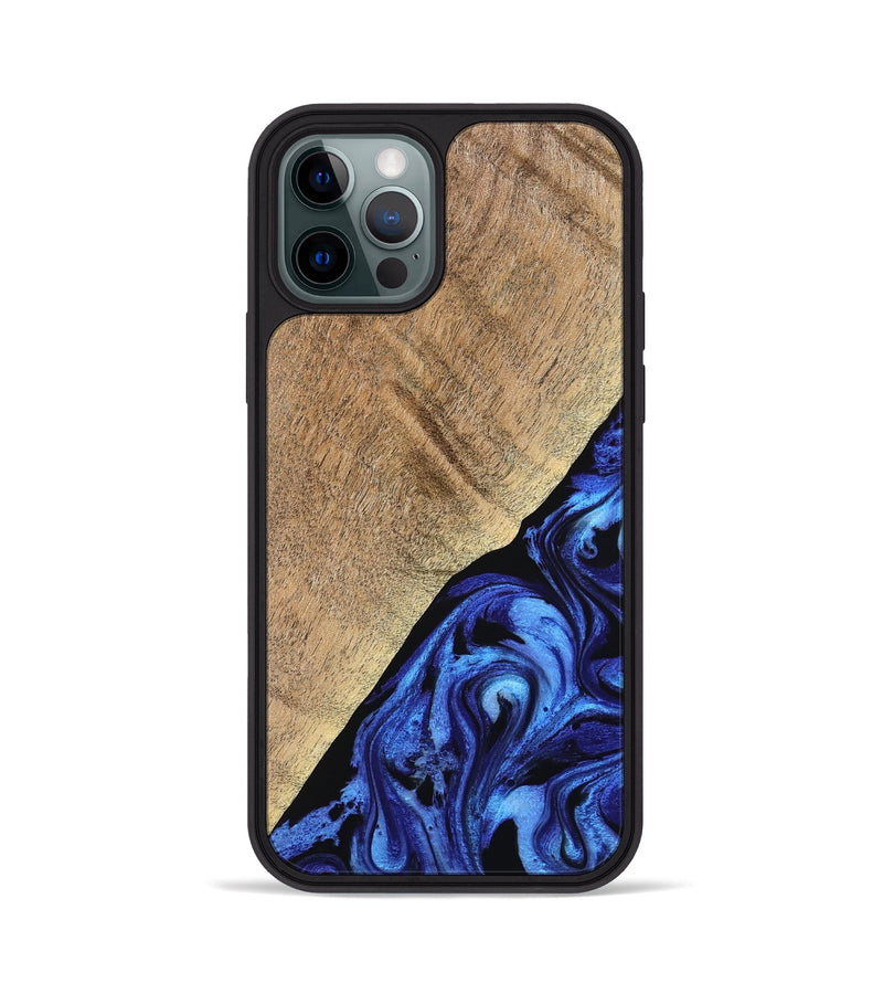 iPhone 12 Pro Wood Phone Case - Jaylan (Blue, 776684)