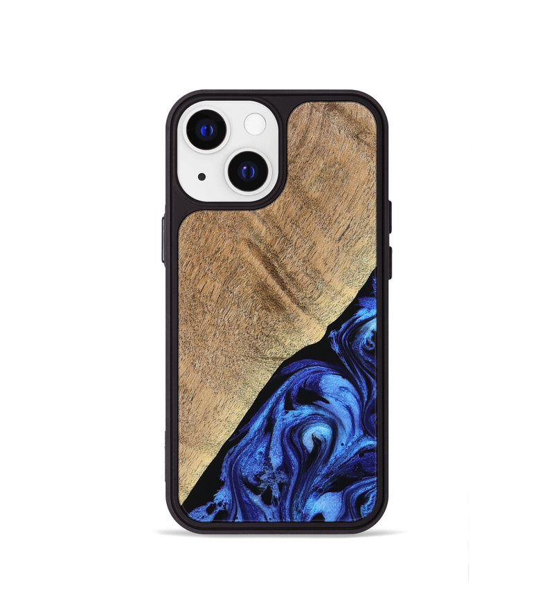 iPhone 13 mini Wood Phone Case - Jaylan (Blue, 776684)