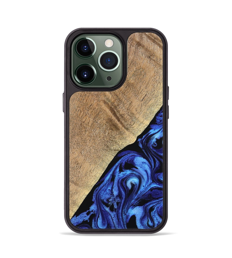 iPhone 13 Pro Wood Phone Case - Jaylan (Blue, 776684)