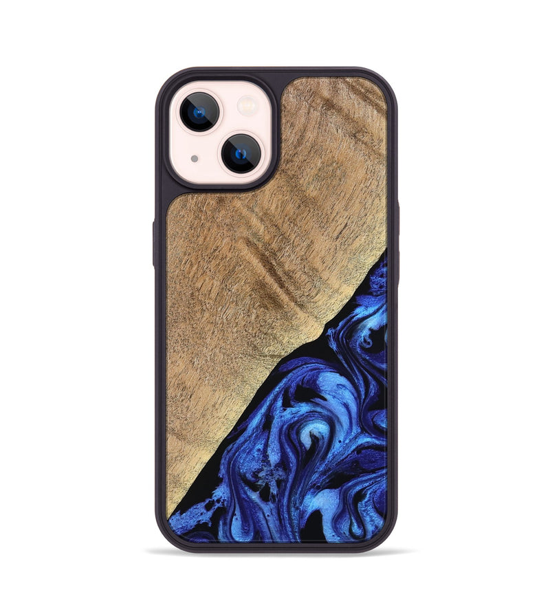 iPhone 14 Wood Phone Case - Jaylan (Blue, 776684)