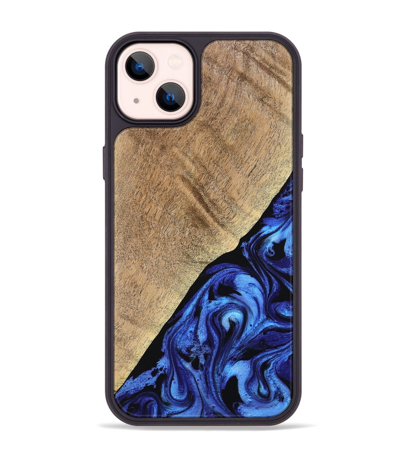 iPhone 14 Plus Wood Phone Case - Jaylan (Blue, 776684)