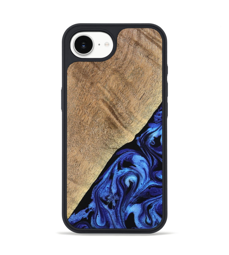 iPhone 16e Wood Phone Case - Jaylan (Blue, 776684)