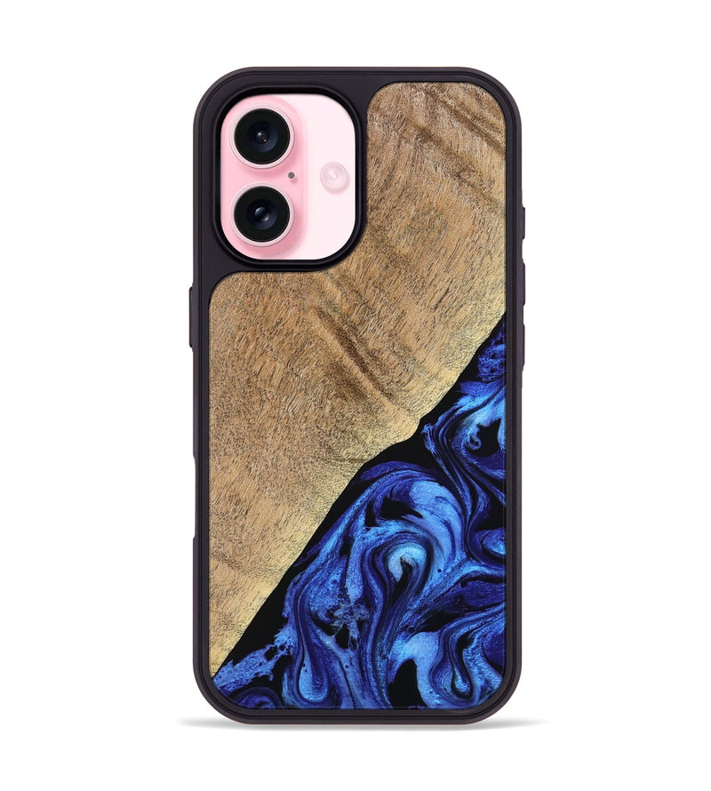 iPhone 17 Wood Phone Case - Jaylan (Blue, 776684)