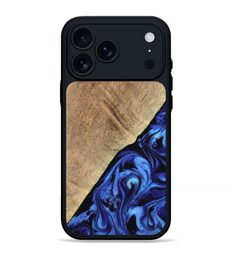 iPhone 17 Pro Max Wood Phone Case - Jaylan (Blue, 776684)