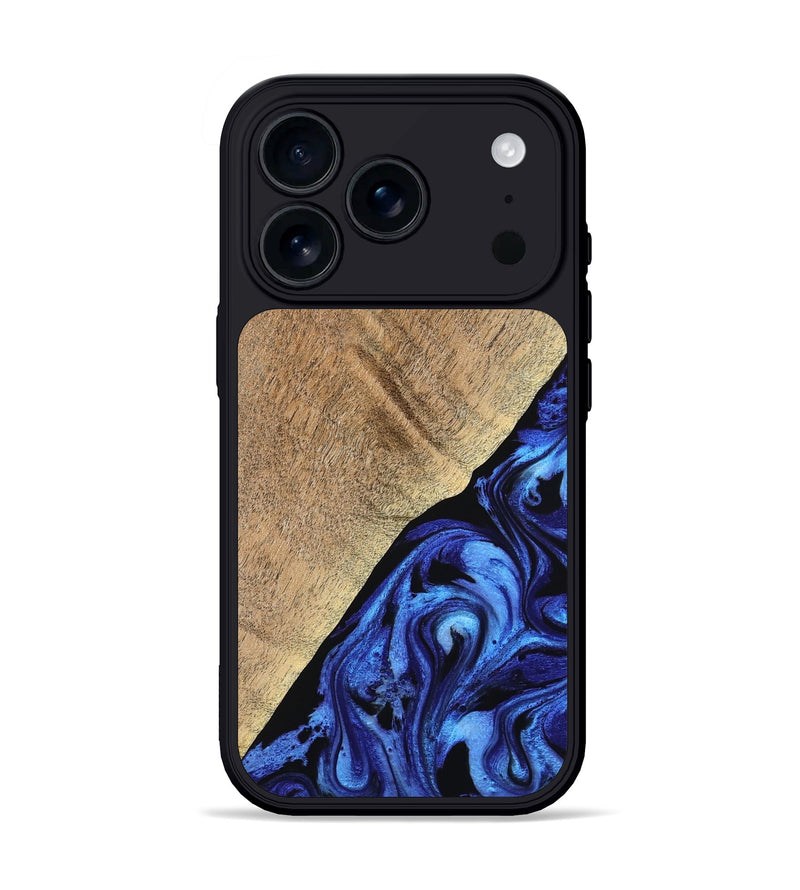 iPhone 17 Pro Wood Phone Case - Jaylan (Blue, 776684)