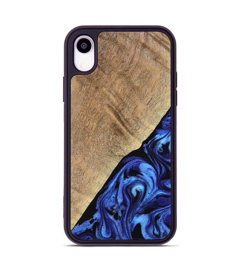 iPhone Xr Wood Phone Case - Jaylan (Blue, 776684)