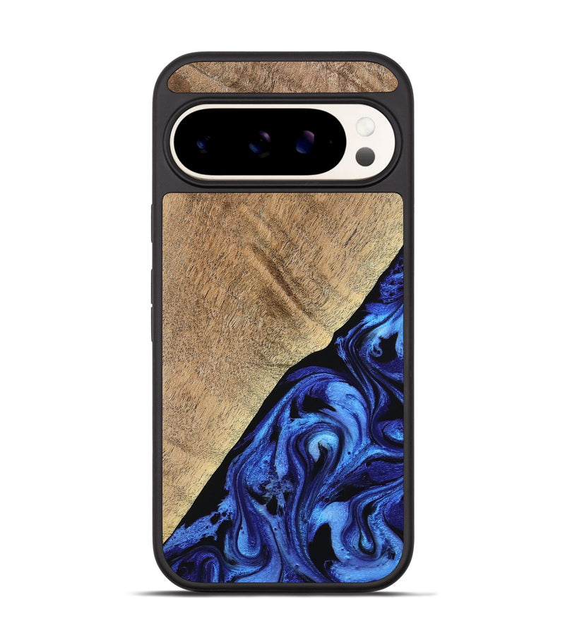 Pixel 9 Pro Wood Phone Case - Jaylan (Blue, 776684)