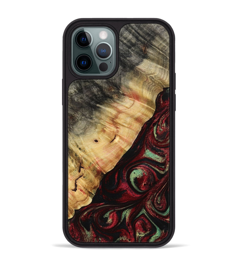 iPhone 12 Pro Max Wood Phone Case - Britany (Red, 776777)