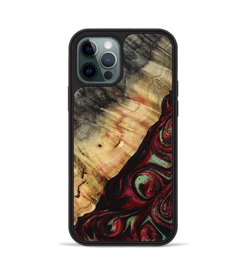 iPhone 12 Pro Wood Phone Case - Britany (Red, 776777)