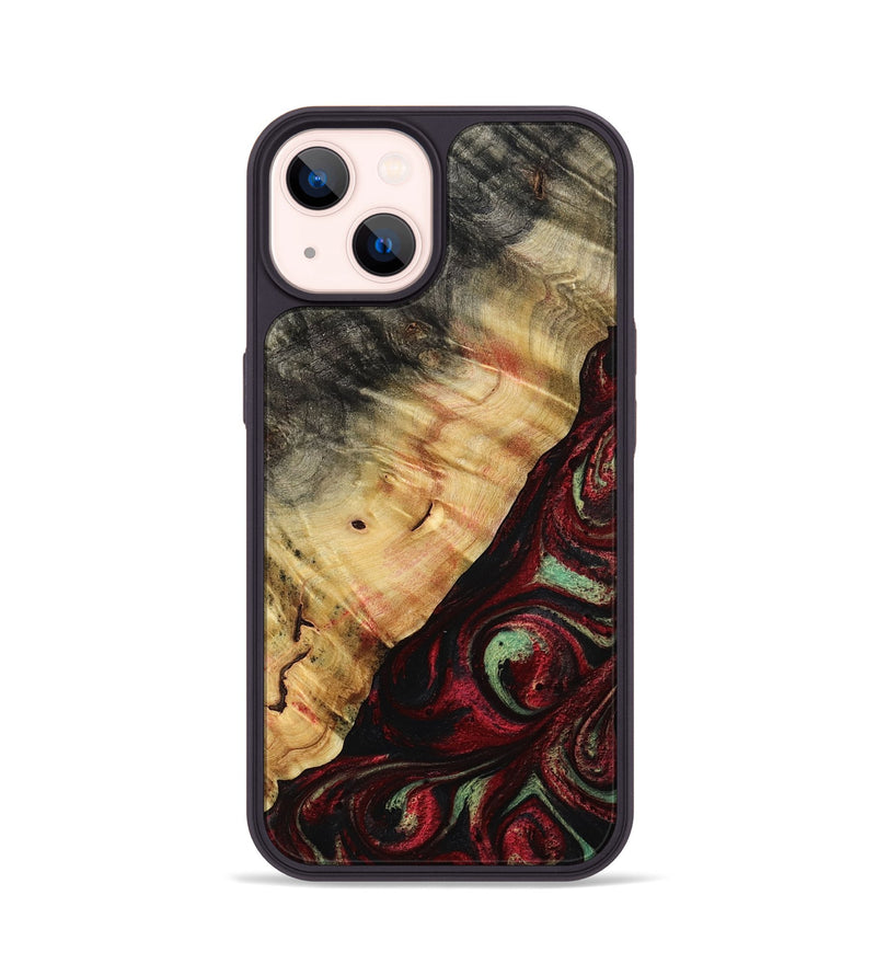 iPhone 14 Wood Phone Case - Britany (Red, 776777)