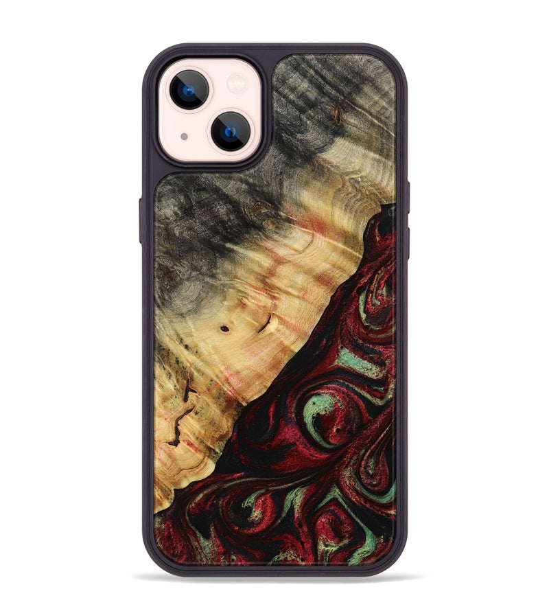 iPhone 14 Plus Wood Phone Case - Britany (Red, 776777)