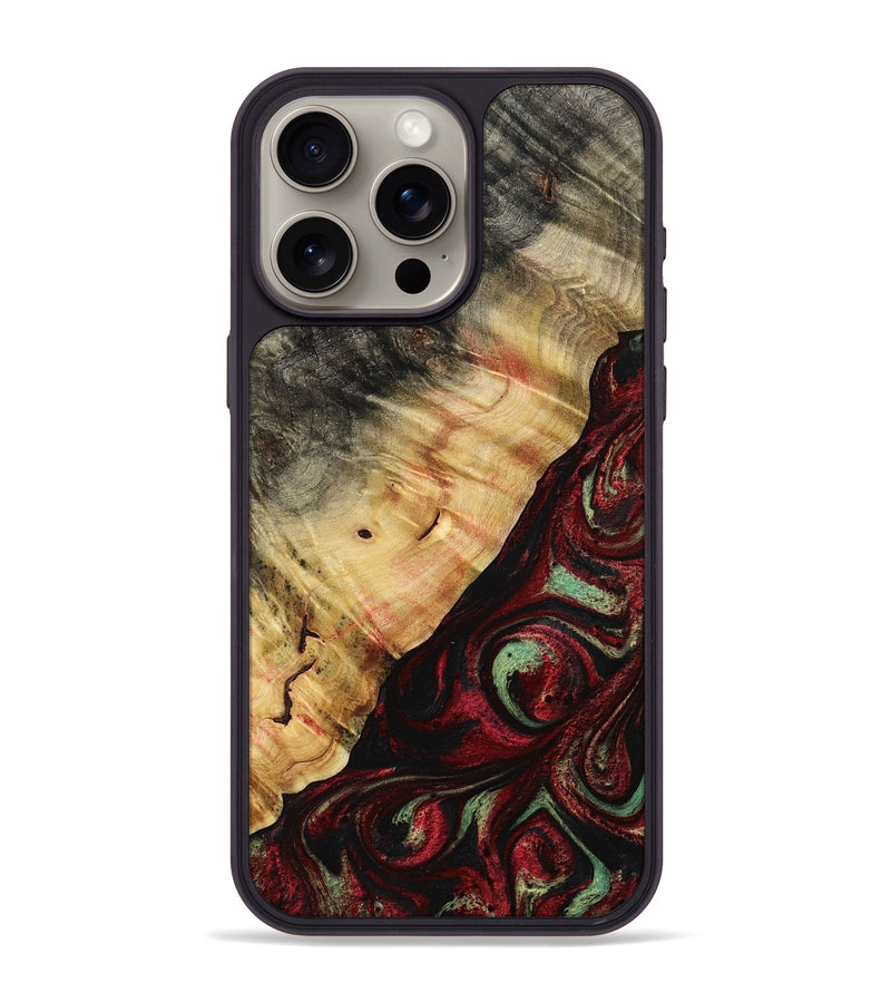 iPhone 15 Pro Max Wood Phone Case - Britany (Red, 776777)